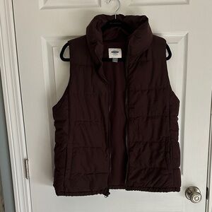 Old Navy Wine Red Puffer Vest